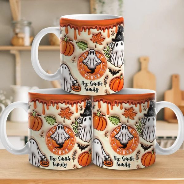 Our Family Is A Real Scream - Family Personalized Custom 3D Inflated Effect Printed Mug - Halloween Gift For Family Members Our Family Is A Real Scream - Family Personalized Custom 3D Inflated Effect Printed Mug - Halloween Gift For Family Members