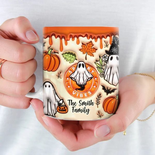 Our Family Is A Real Scream - Family Personalized Custom 3D Inflated Effect Printed Mug - Halloween Gift For Family Members Our Family Is A Real Scream - Family Personalized Custom 3D Inflated Effect Printed Mug - Halloween Gift For Family Members