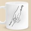 Our Fingers Together - Family Personalized Custom Mug - Father's Day, Gift For Dad, Grandpa Our Fingers Together - Family Personalized Custom Mug - Father's Day, Gift For Dad, Grandpa