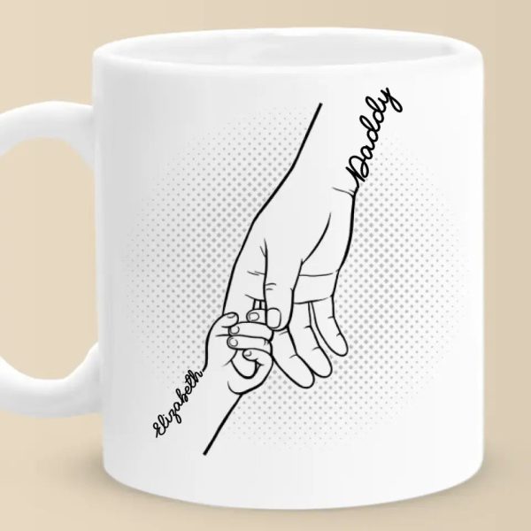 Our Fingers Together - Family Personalized Custom Mug - Father's Day, Gift For Dad, Grandpa Our Fingers Together - Family Personalized Custom Mug - Father's Day, Gift For Dad, Grandpa
