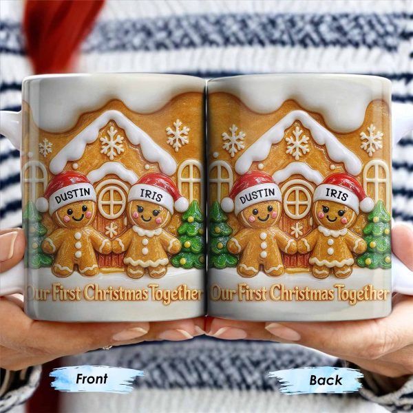 Our First Christmas Together Gingerbread Couple - Personalized Custom Coffee Mug - CPL998_MG Our First Christmas Together Gingerbread Couple - Personalized Custom Coffee Mug - CPL998_MG