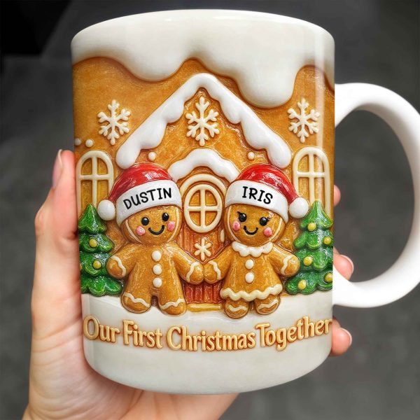 Our First Christmas Together Gingerbread Couple - Personalized Custom Coffee Mug - CPL998_MG Our First Christmas Together Gingerbread Couple - Personalized Custom Coffee Mug - CPL998_MG