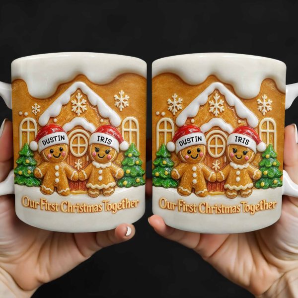 Our First Christmas Together Gingerbread Couple - Personalized Custom Coffee Mug - CPL998_MG Our First Christmas Together Gingerbread Couple - Personalized Custom Coffee Mug - CPL998_MG