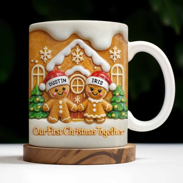 Our First Christmas Together Gingerbread Couple - Personalized Custom Coffee Mug - CPL998_MG Our First Christmas Together Gingerbread Couple - Personalized Custom Coffee Mug - CPL998_MG