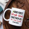Our First Sleigh Ride Together As, Christmas White Mug Gift For Newly Married Couple