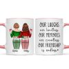 Our Friendship Is Endless Besties Back View Christmas Personalized Mug