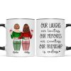 Our Friendship Is Endless Besties Back View Christmas Personalized Mug