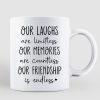 Our Friendship Is Endless Besties Back View Christmas Personalized Mug