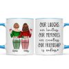Our Friendship Is Endless Besties Back View Christmas Personalized Mug