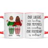Our Friendship Is Endless Besties Back View Christmas Personalized Mug