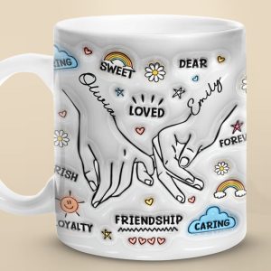 Our Friendship Is The Greatest Gift - Bestie Personalized Custom 3D Inflated Effect Printed Mug - Gift For Best Friends, BFF, Sisters
