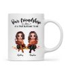Our Friendship Is True Blessing Fall Season Pretty Besties Sisters Sitting Personalized Mug