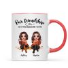 Our Friendship Is True Blessing Fall Season Pretty Besties Sisters Sitting Personalized Mug