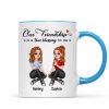 Our Friendship True Blessing Pretty Cartoon Besties Sisters Personalized Mug