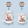 Our Love Is Sweeter Than Candy Canes - Couple Personalized Custom Mug - Christmas Gift For Husband Wife, Anniversary
