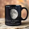 Our Moon Couple Gift Moon Phase Art Anniversary Gift For Him, Gift For Her Wedding Gift Personalized Mug