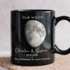 Our Moon Couple Gift Moon Phase Art Anniversary Gift For Him, Gift For Her Wedding Gift Personalized Mug