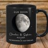 Our Moon Couple Gift Moon Phase Art Anniversary Gift For Him, Gift For Her Wedding Gift Personalized Mug