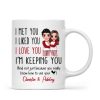 Pajamas Doll Couple I Met You I Love You Personalized Mug Pajamas Doll Couple I Met You I Love You Personalized Mug