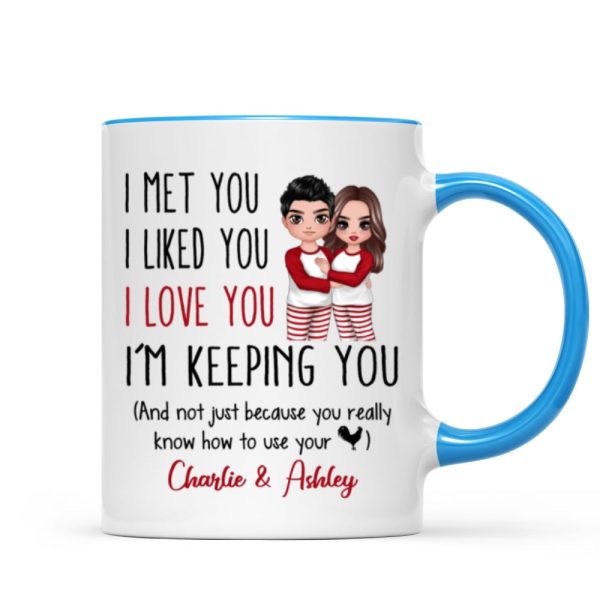 Pajamas Doll Couple I Met You I Love You Personalized Mug Pajamas Doll Couple I Met You I Love You Personalized Mug
