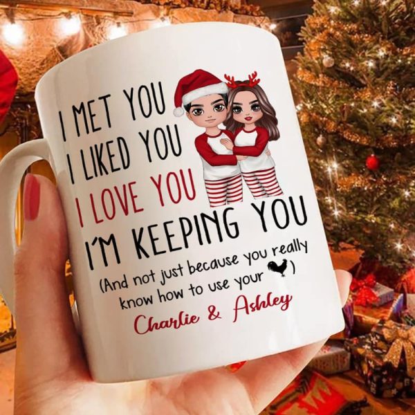 Pajamas Doll Couple I Met You I Love You Personalized Mug Pajamas Doll Couple I Met You I Love You Personalized Mug