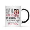 Pajamas Doll Couple I Met You I Love You Personalized Mug Pajamas Doll Couple I Met You I Love You Personalized Mug
