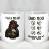 Papa Bear Dad Bod Working On My Six Pack Personalized Custom Family Mug C322