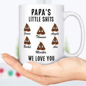 Papa's Little Shits Custom Mug
