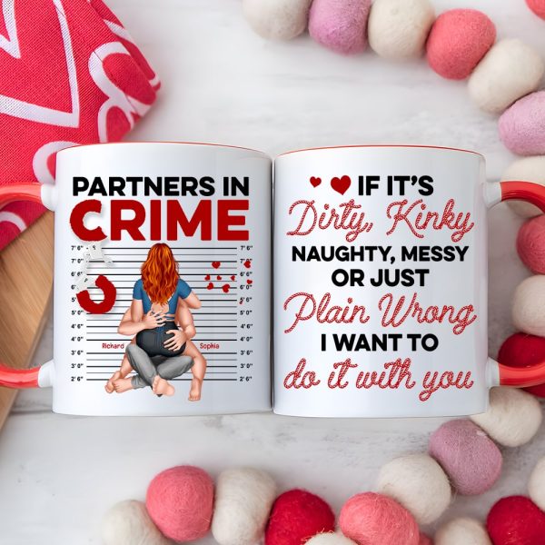 Partners In Crime- Personalized Accent Mug - Couple Gift- Funny Couple Mug Partners In Crime- Personalized Accent Mug - Couple Gift- Funny Couple Mug