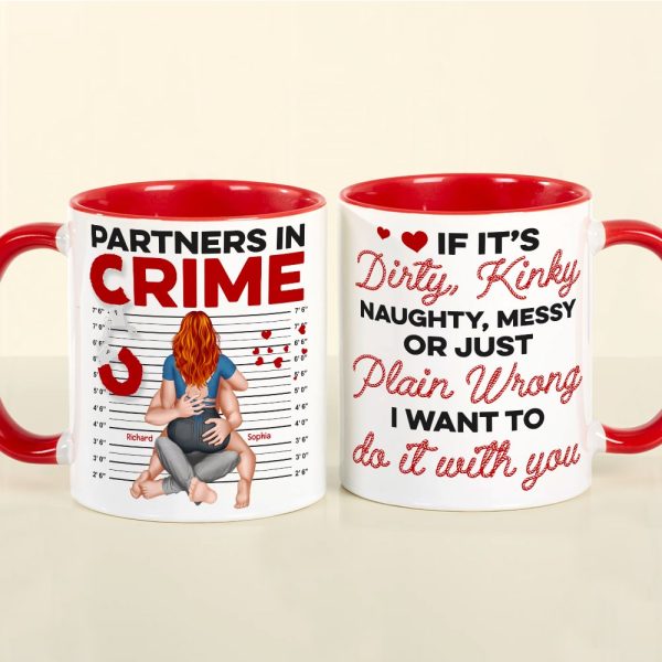 Partners In Crime- Personalized Accent Mug - Couple Gift- Funny Couple Mug Partners In Crime- Personalized Accent Mug - Couple Gift- Funny Couple Mug