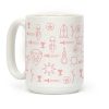 Pastel Pink Tarot Card Pattern Coffee Mug Pastel Pink Tarot Card Pattern Coffee Mug