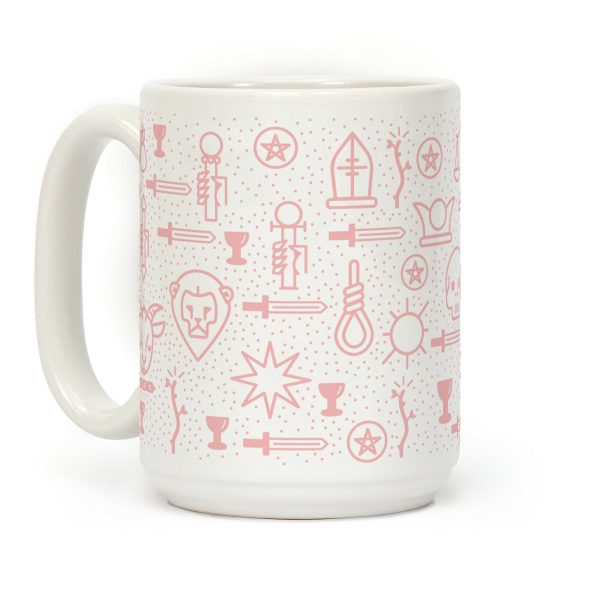 Pastel Pink Tarot Card Pattern Coffee Mug Pastel Pink Tarot Card Pattern Coffee Mug