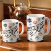 Paws And Human Hand Fist Bump Best Cat Dad Ever - 3D Inflated Effect Printed Mug, Personalized White Edge-to-Edge Mug Paws And Human Hand Fist Bump Best Cat Dad Ever - 3D Inflated Effect Printed Mug, Personalized White Edge-to-Edge Mug