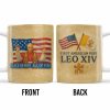 Peace Be With All Of You, American Flag And Papal Symbolism - Personalized Custom Coffee Mug - FTH092_MG Peace Be With All Of You, American Flag And Papal Symbolism - Personalized Custom Coffee Mug - FTH092_MG