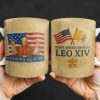 Peace Be With All Of You, American Flag And Papal Symbolism - Personalized Custom Coffee Mug - FTH092_MG Peace Be With All Of You, American Flag And Papal Symbolism - Personalized Custom Coffee Mug - FTH092_MG