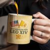 Peace Be With All Of You, American Flag And Papal Symbolism - Personalized Custom Coffee Mug - FTH092_MG Peace Be With All Of You, American Flag And Papal Symbolism - Personalized Custom Coffee Mug - FTH092_MG