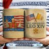 Peace Be With All Of You, American Flag And Papal Symbolism - Personalized Custom Coffee Mug - FTH092_MG Peace Be With All Of You, American Flag And Papal Symbolism - Personalized Custom Coffee Mug - FTH092_MG