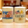 Peace Be With All Of You, American Flag And Papal Symbolism - Personalized Custom Coffee Mug - FTH092_MG Peace Be With All Of You, American Flag And Papal Symbolism - Personalized Custom Coffee Mug - FTH092_MG