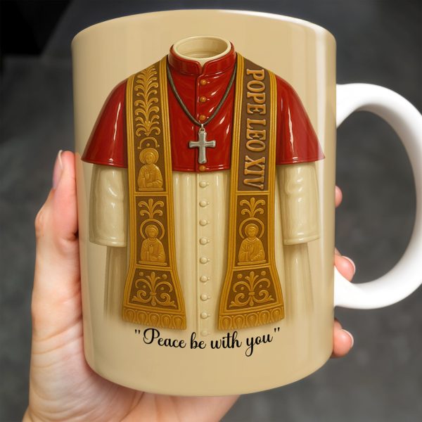 Peace Be With You, Papal Vestments and Cross - Personalized Custom Coffee Mug - FTH073_MG Peace Be With You, Papal Vestments and Cross - Personalized Custom Coffee Mug - FTH073_MG