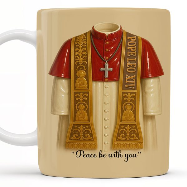 Peace Be With You, Papal Vestments and Cross - Personalized Custom Coffee Mug - FTH073_MG Peace Be With You, Papal Vestments and Cross - Personalized Custom Coffee Mug - FTH073_MG