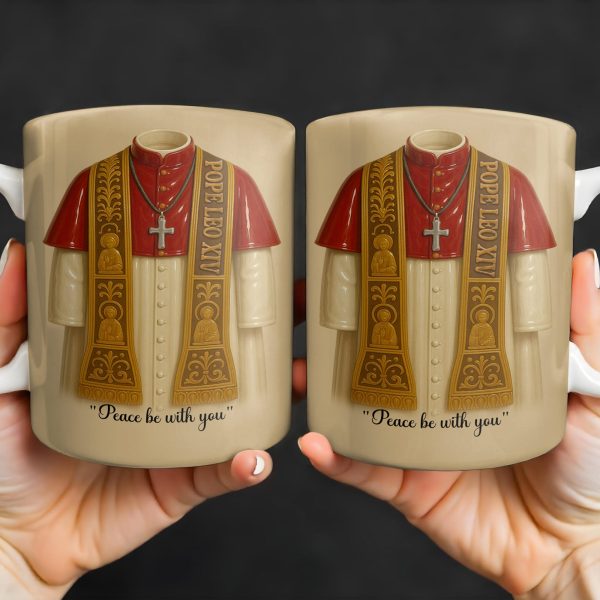 Peace Be With You, Papal Vestments and Cross - Personalized Custom Coffee Mug - FTH073_MG Peace Be With You, Papal Vestments and Cross - Personalized Custom Coffee Mug - FTH073_MG