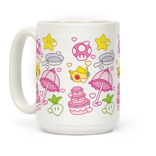 Peach Inventory Items Pattern Coffee Mug Peach Inventory Items Pattern Coffee Mug