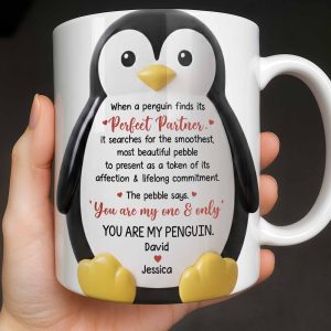 Perfect Partner Penguin Pebble For Lifelong Commitment - Personalized Custom Coffee Mug - CPL1277_MG