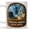 Personal Banker Coffee Mug With Shirt And Tie - Personalized Custom Coffee Mug - OFW014_MG Personal Banker Coffee Mug With Shirt And Tie - Personalized Custom Coffee Mug - OFW014_MG