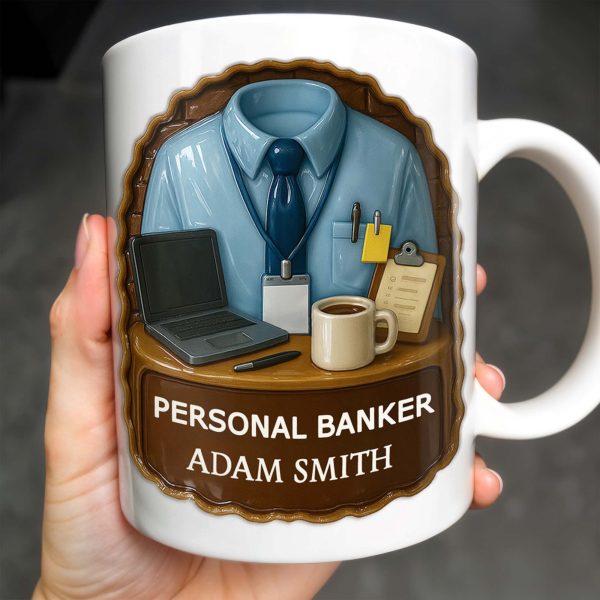 Personal Banker Coffee Mug With Shirt And Tie - Personalized Custom Coffee Mug - OFW014_MG Personal Banker Coffee Mug With Shirt And Tie - Personalized Custom Coffee Mug - OFW014_MG