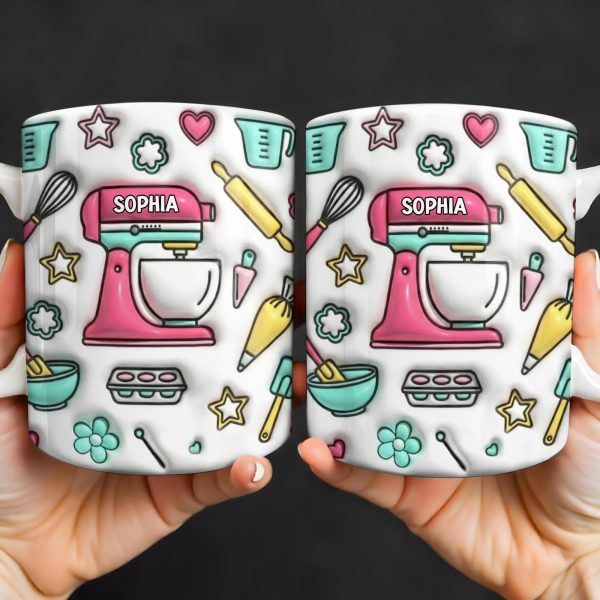 Personalize Your Baking Lover's Cup With Mixer and Whisk - Personalized Custom Coffee Mug - COOK031_MG Personalize Your Baking Lover's Cup With Mixer and Whisk - Personalized Custom Coffee Mug - COOK031_MG