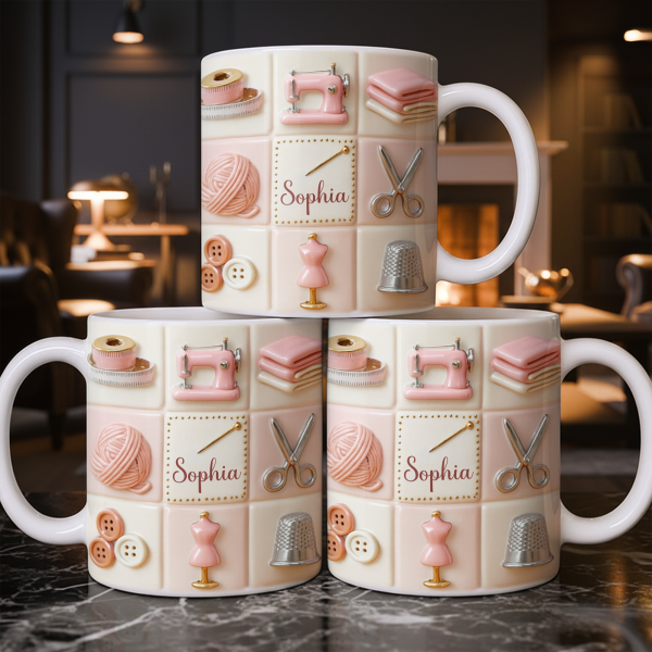 Personalize Your Creativity With Crafting Icons - Personalized Custom Coffee Mug - JBS066_MG Personalize Your Creativity With Crafting Icons - Personalized Custom Coffee Mug - JBS066_MG