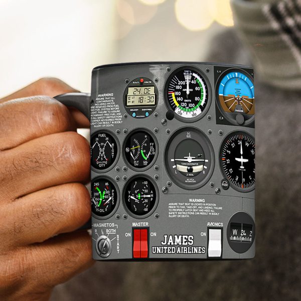 Personalized Aircraft Cockpit Mug, Gift For Airplane Lovers 2 (AP0402)