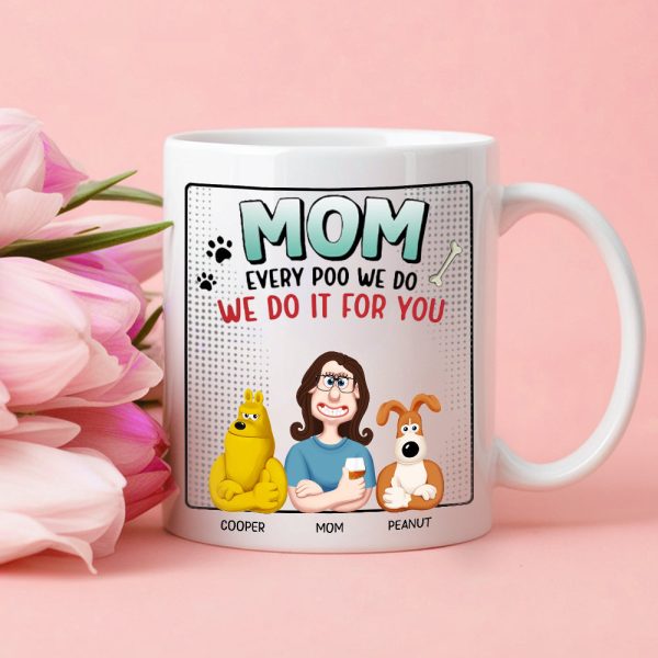 Personalized Ceramic Dog Mom Mug Custom Gift Cup Personalized Ceramic Dog Mom Mug Custom Gift Cup