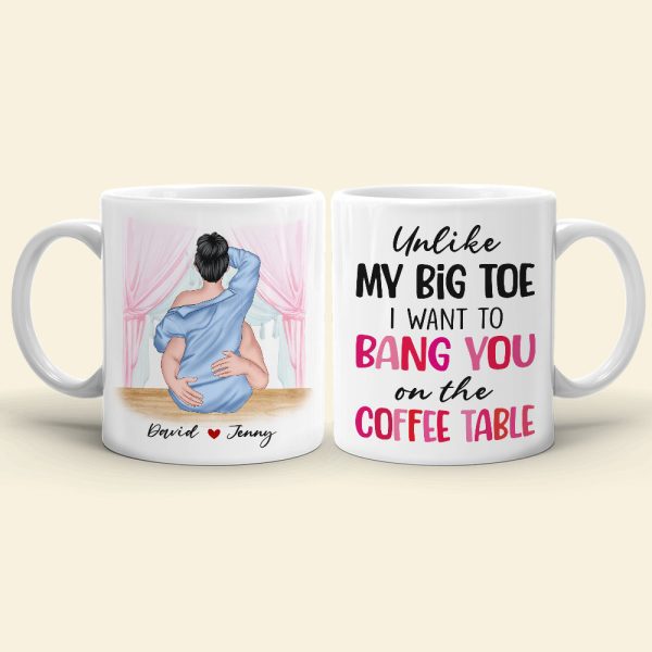 Personalized Couple Mug, I Want Bang You On The Coffee Table